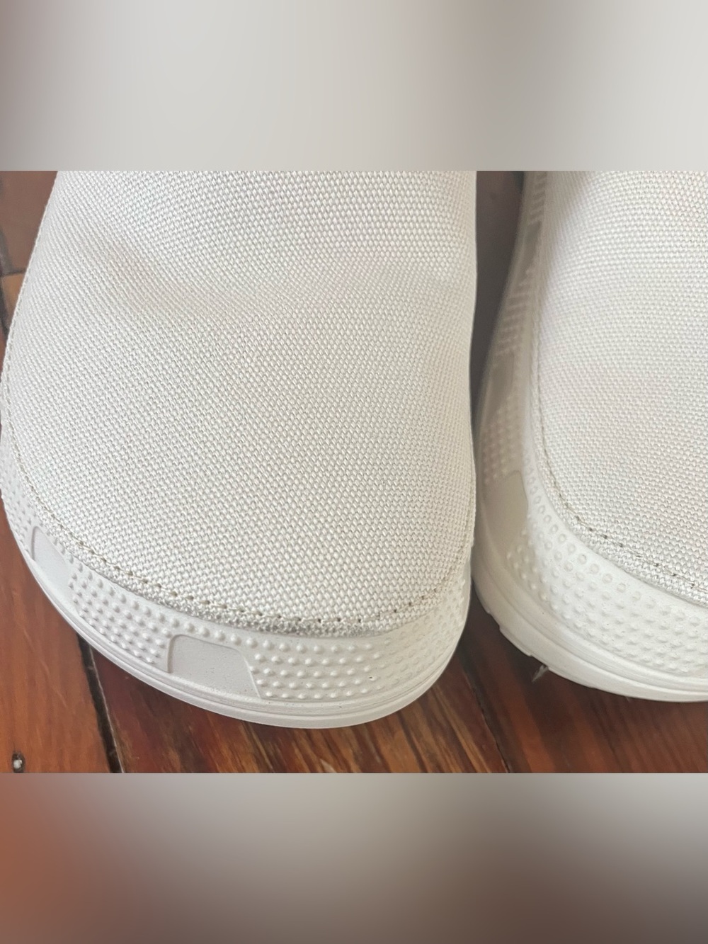 Crocs Classic Canvas Clogs Khaki Beige Women’s Size 10 - Picture 5 of 5